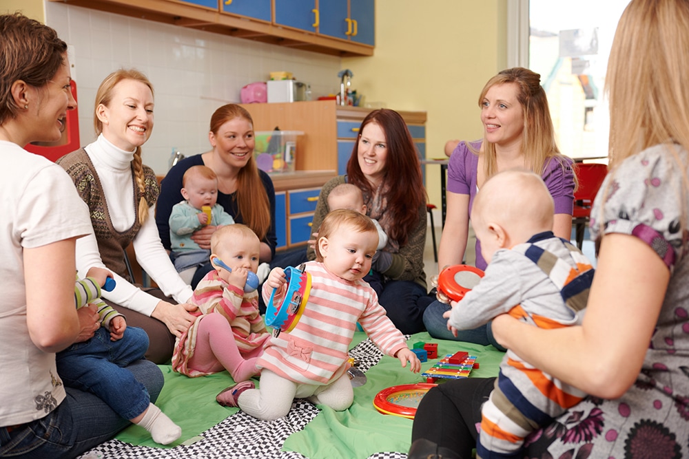 Group Of Mothers With Babies At Playgroup at a Preschool & Daycare Serving Hesperia, CA